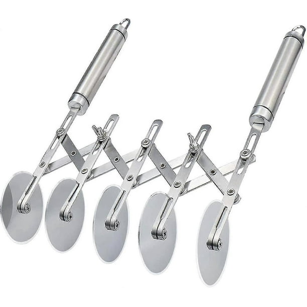 Dough Cutter, Pizza Cutter Stainless Steel 5 Wheels Adjustable Cake Divider Pizza Cutter Made Of Stainless Steel, For Kitchen Baking-hy