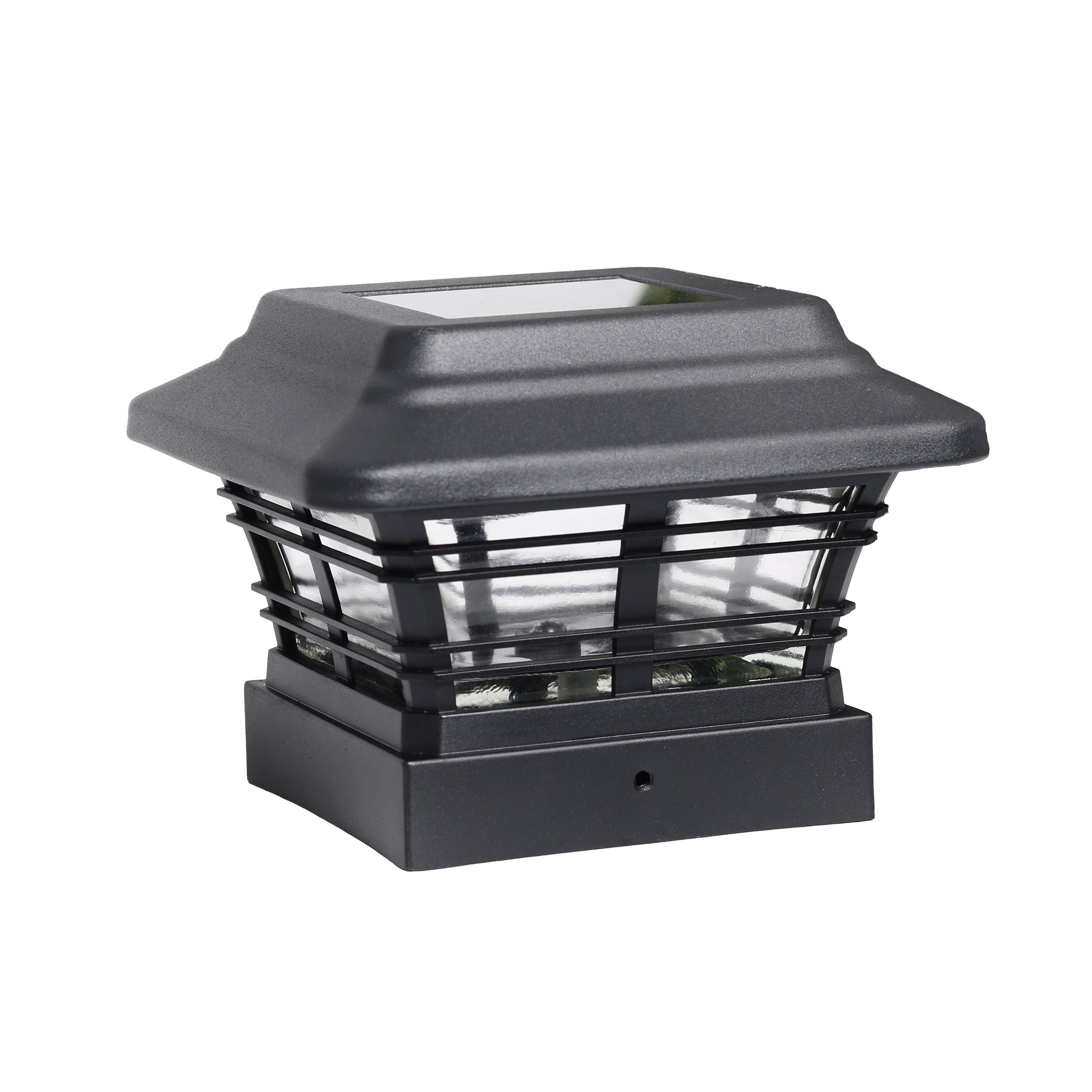 Better Homes & Gardens Beckon Solar Powered 4'' x 4'' Black Post Cap LED Light