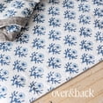 thumbnail image 6 of over&back 18x108 Hand-Blocked Printed Cotton Table Runner - Washable Table Runners for a Custom Home Decor Tablescape - Perfect for Coffee Table, Dinner Table, Living Room, and More - Blue Bloom, 6 of 11
