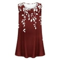 thumbnail image 3 of Felirenzacia Big and Tall Women's Summer Sleeveless Chiffon Blouse Business Casual Tank Flowy Tops for Women,Wine,L, 3 of 5