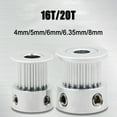 thumbnail image 6 of BE-TOOL Aluminum Alloy Gear Pulley Toothed Belt Pulley 16T / 20T for 3D Printer Onner Hole 4mm/5mm/6mm/6.35mm/8mm Black/Silver, 6 of 8
