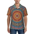 thumbnail image 5 of KLL Men's Hawaiian Shirt Short Sleeve Button Down Beach Shirts-Mandala, 5 of 6