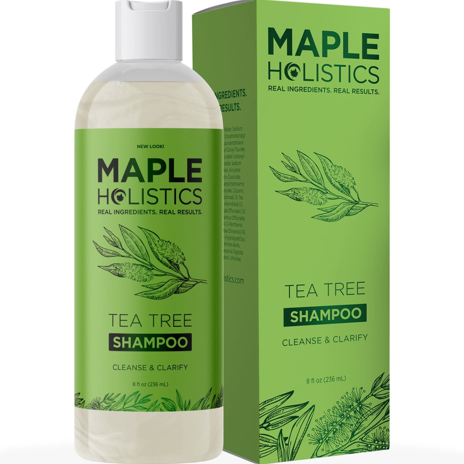 Maple Holistics Tea Tree Clarifying Shampoo for Color Treated Hair, 8oz