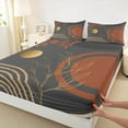 thumbnail image 3 of Castle Fairy Tree Leaves Full Size Sheets for Boys Girls,Stripes Bed Sheets, 3 of 7