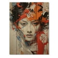 thumbnail image 3 of Designart "Kabuki Reverie Woman Portrait in Japon Art II" Portrait Print on Natural Pine Wood, 3 of 5