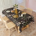 thumbnail image 3 of Brown Mushroom Daisy Dark Pattern Rectangle Tablecloth 60"x120",Waterproof Polyester Rectangle Table Cloth, Wipeable Spillproof Polyester Tablecloth for Dining, Camping, Indoor and Outdoor, 3 of 6