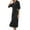 Black, variant on Womens Thin Robe Women's Short Kimono Robe Satin Bathrobe Bride Bridesmaids Getting Ready Sleepwear Soft Nightgown