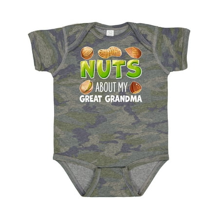 

Inktastic Nuts About My Great Grandma Peanut Almond Pistachio Gift Baby Boy or Baby Girl Bodysuit