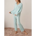 thumbnail image 6 of Richie House Pajamas Women Long Sleeve PJ Set Collar Button-Down Sweat Sleepwear RHW4025, 6 of 7