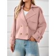 thumbnail image 4 of Gabardina corta Tankaneo para mujer con doble botonadura y solapa, 4 of 7