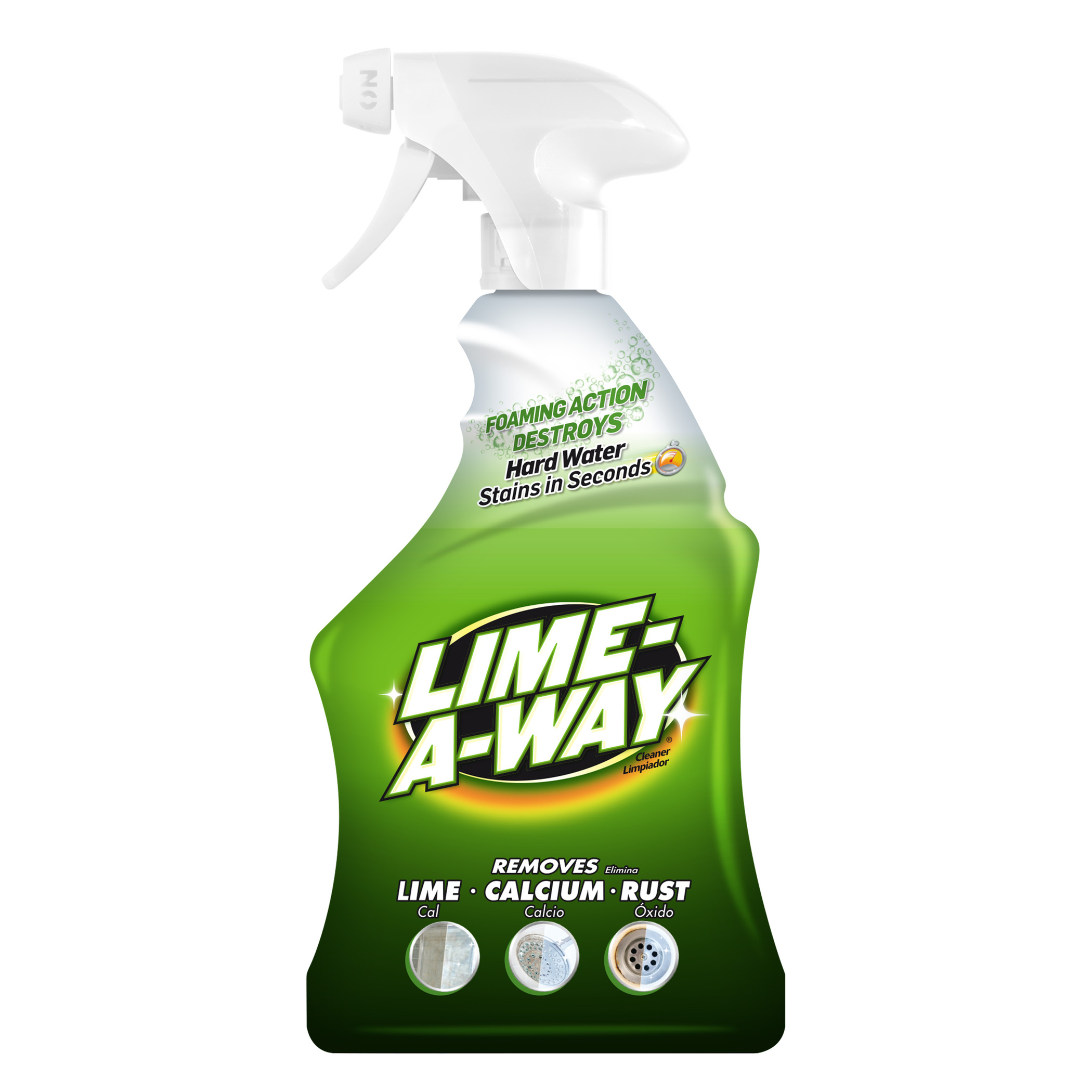 Lime-A-Way Hard Water Stain Remover Spray, Removes Lime, Calcium & Rust in Seconds, Bathroom Cleaner, 32 fl oz