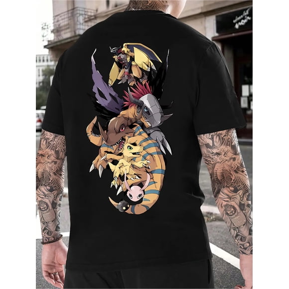 T Shirt Men'S And Women'S ShortSleeve Featuring a Comfortable Retro Anime Print