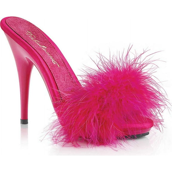 Women's Fabulicious Poise 501F Marabou Slide