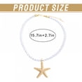 thumbnail image 2 of DESIGNICE Shell Necklace Sparkling Shine Starfish Necklace Ocean Vibe Boho Necklaces for Women Gold, 2 of 7