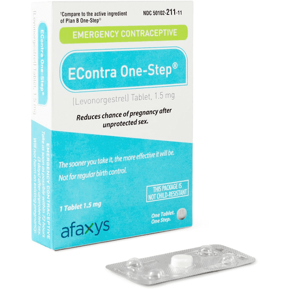 EContra One‑Step Emergency Contraceptive, 1.5 mg Levonorgestrel Tablet