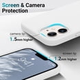 thumbnail image 4 of Shockproof Designed for iPhone 12 Mini Case, Liquid Silicone Phone Case with [Soft Anti-Scratch Microfiber Lining] Drop Protection 5.4 inch Slim Thin Cover, White, 4 of 16