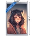 thumbnail image 3 of Wumples - Anime Catgirl Wall Poster, 14.725" x 22.375" Framed, 3 of 5