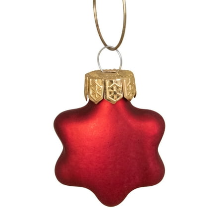Whitehurst 56ct Matte Red Glass Star Christmas Ornaments 1.75" (45mm)