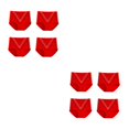 thumbnail image 1 of Sonducket Ropa interior Lencería de cintura alta Calzoncillos sin rastro Sin costuras Cómodo Control sexy Mujer Calzoncillos de talla grande Rojo L 2Conjunto, 1 of 6