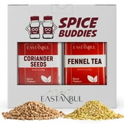 Eastanbul  Coriander Seeds Whole 3.2 oz + Fennel Seed 4.6 oz , Spice Buddies for Cooking