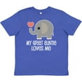thumbnail image 3 of Inktastic Great Auntie Loves Me Elephant Youth T-Shirt, 3 of 5