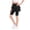 Black., variant on 2-in-1 Skort Capris,Elastic Waist Summer Yoga Pants,Stretchy Athletic Casual Activewear Bottoms (Toddler Girl's or Girl's),Sizes 7-15 Years