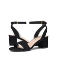 thumbnail image 2 of Sandalia DREAM PAIRS para mujer con tacón bloque y correa al tobillo negra talla 9.5, 2 of 6