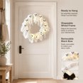 thumbnail image 4 of Halloween Glowing Ghost Wreath, Light-up Spooky Wreath with 12 Ghost Decor, RC, 6H Timer, Ideal for Halloween Party (C 16x3inch), 4 of 9