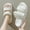 White, variant on Pillow Slippers for Women Cloud Slides Flat Sandals Two-Strap Slide Sandals,Comfort Footbed Thong Sandals for Womens,Breathable Sandals Shower Shoes Comfort Cloud Slides
