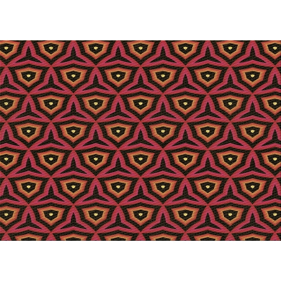 Ahgly Company Indoor Rectangle Patterned Red Wine or Wine Red Area Rugs, 5' x 7'