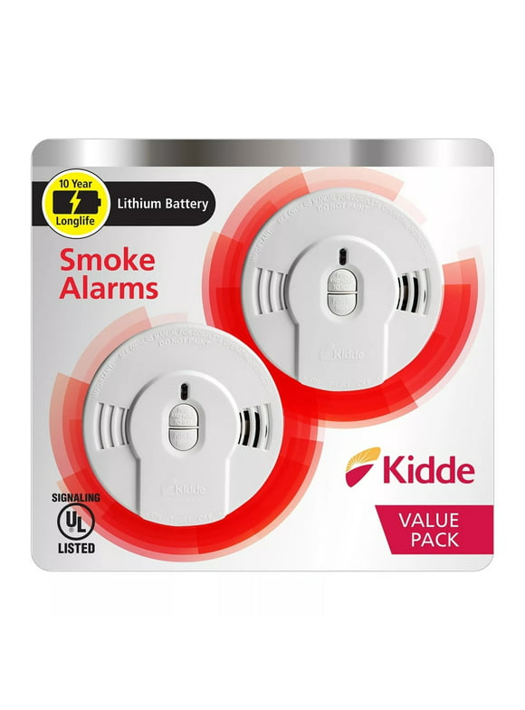 Kidde 10-Year Sealed Battery Smoke Detector & LED Light (2 Pack)