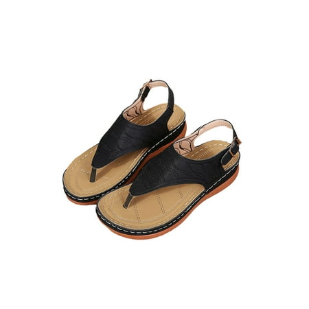 

Kesitin Women Wedge Summer Flip Flop Buckle Sandals
