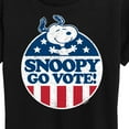 thumbnail image 3 of Peanuts - Snoopy Go Vote - Ladies Short Sleeve Classic Fit Tee, 3 of 6