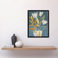 thumbnail image 4 of Artery8 Tulip Flowers Orange Blue Potted Plant Floral Living Room Art Print Framed Poster Wall Decor 12x16 inch, 4 of 5