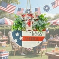 thumbnail image 5 of ‌‌Patriotic Wreath for Front Door Memorial Day Wreaths for Front Door Patriotic All Season Welcome Sign, Farmhouse Style Independence Day Door Hanger‌, 5 of 8