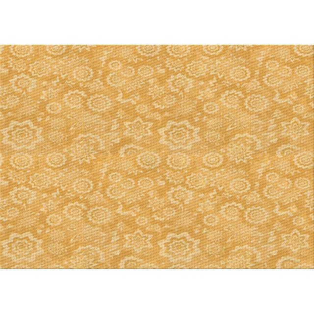 Ahgly Company Machine Washable Indoor Rectangle Transitional Chrome Gold Yellow Area Rugs, 2' x 3'