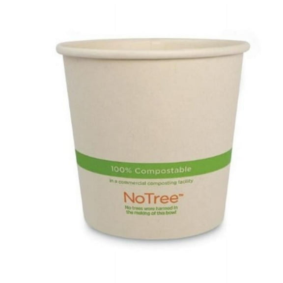 World Centric WORBOSU24 No Tree Paper Bowls - 24 oz - Natural - Pack of 500