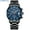Black Blue, variant on Men's Watches Six-pin Multifunctional Chronograph Wristwatches,Stainsteel Steel Band Waterproof Watch CRRJU Top Luxury Brand