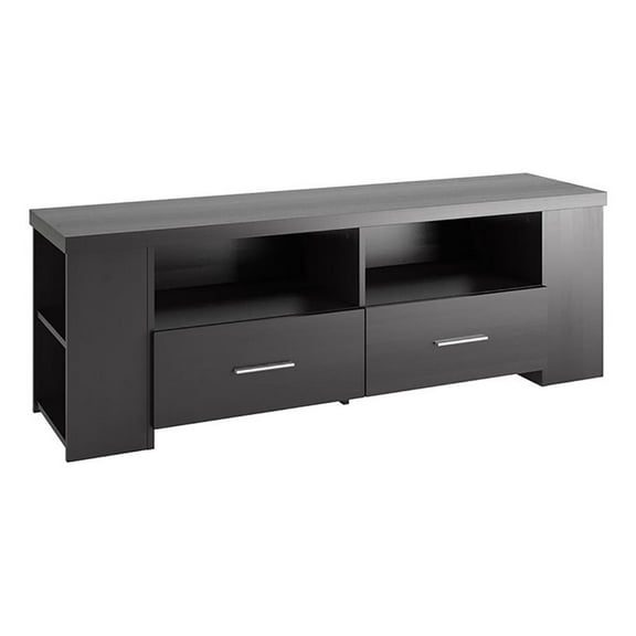 Atlin Designs Contemporary Engineered Wood TV Stand for TVs up to 75" in Black