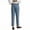 Light Blue Pants fot Men, variant on safuny Straight Leg Jeans for Men Pleated Waist Wide Leg Elastic Waist Denim Pants Casual Trendy Streetwear Jeans Light Blue L