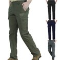 thumbnail image 2 of Men's Work Pants Utility Flex Cargo Pants Classic-Fit Water Resistant Lightweight Tactical Hiking Pants Green M, 2 of 6