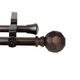 thumbnail image 2 of 66" to 120" Adjustable 3/4" Dia Double Curtain Rod in Cocoa with Ludmila Finials,(4790-667), 2 of 3