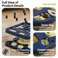 thumbnail image 4 of Square Pet Puzzle Feeder Toy, Squeaky Slow Feed Treat Game, Enrichment Brain Training Foraging Toy for Dogs and Cats, Navy Blue, 4 of 9