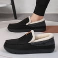 thumbnail image 4 of PLERISE Men’s Insulated Slip-On Plush Shoes, Warm Cozy Lined Footwear for Home and Outdoor Winter Wear, Comfortable Unisex Shoes Available in Multiple Colors, 4 of 9