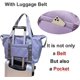 thumbnail image 4 of ZHAOCHENG Bolsa de viaje portátil de gran capacidad, plegable, impermeable, de tela Oxford, ligera, para viajes, compras, gimnasio, deportes, equipaje de mano (morado oscuro) Morado oscuro A, 4 of 5