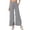 Grey, variant on Women's Effortless Wide Leg Casual Pants with Front Slits Minimalist Everyday Trousers for Work and Leisure Comfort