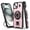 Pink, variant on Hotpom for iPhone 15 Case with Precise Cutouts, Double Ring Kickstand, Heavy Duty Shockproof Drop Protection and Rugged Anti-Scratch Phone Cover, Blue