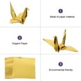 thumbnail image 2 of CHUANK 100pcs Christmas Origami Paper Gold 10cm Squares, 2 of 7