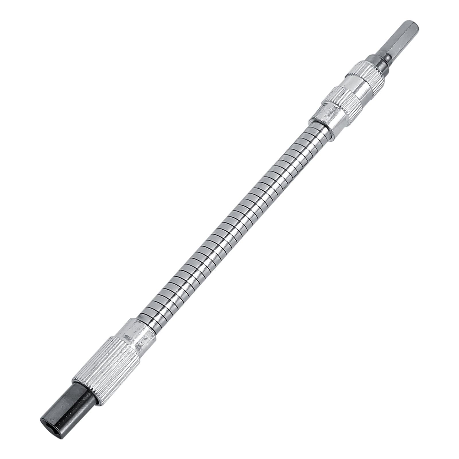 Flexible Screwdriver Extension Bit Holder 7.87in Hex Shank for Tight Spaces with 6.35mm 1/4" Shank for Electric Screwdrivers and Cordless Drills