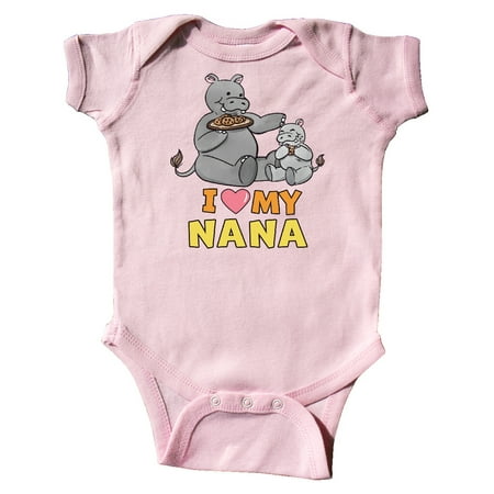 

Inktastic I Love My Nana Hippos Gift Baby Boy or Baby Girl Bodysuit